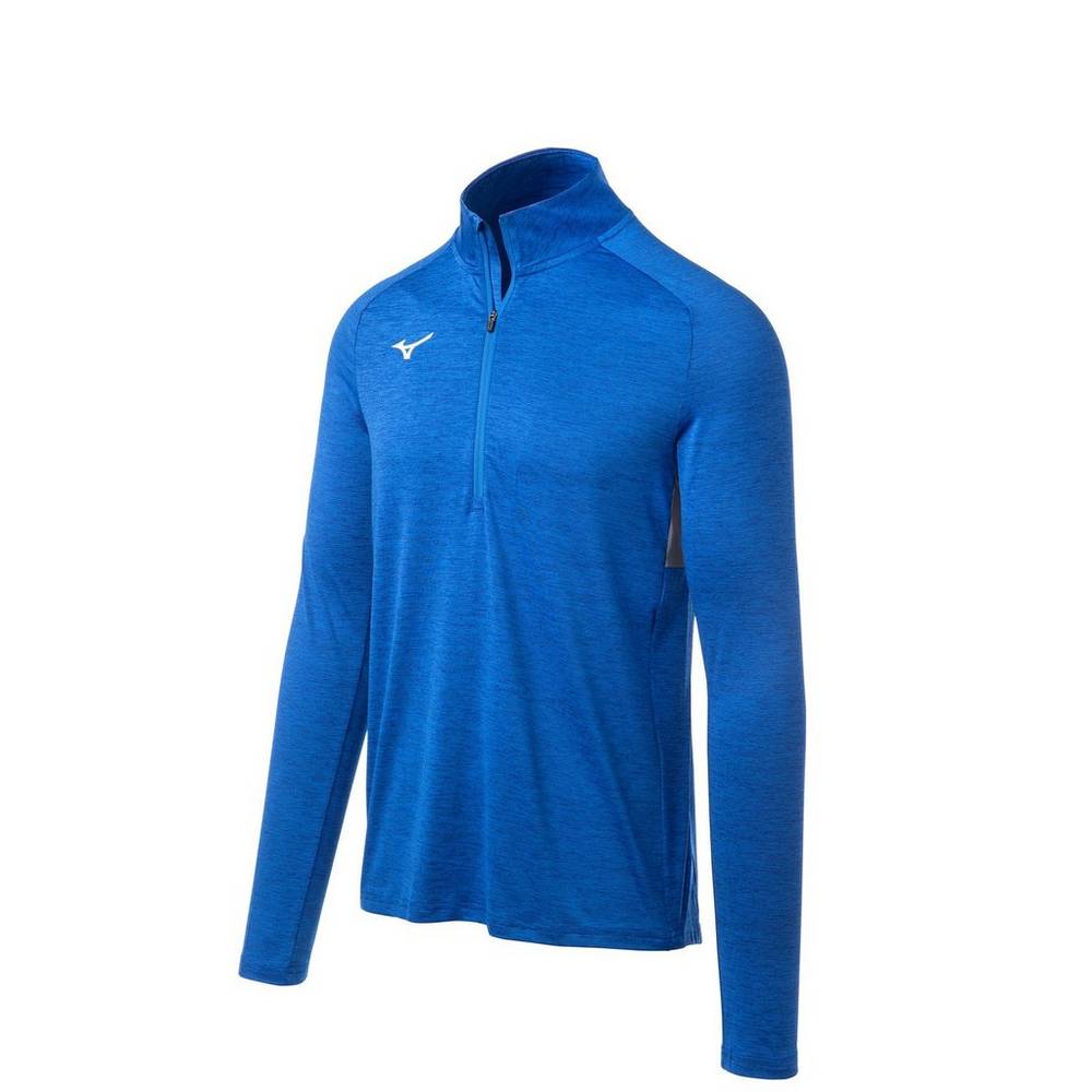 Panske Pulóver Mizuno Alpha 1/2 Zip Kráľovská Modrá Vypredaj AGXV25094